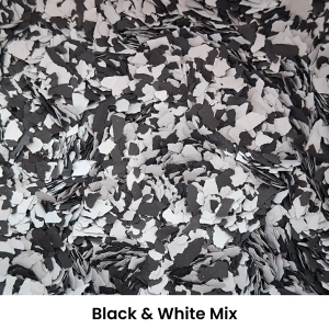 Decorative Floor Flakes - Black & White Mix
