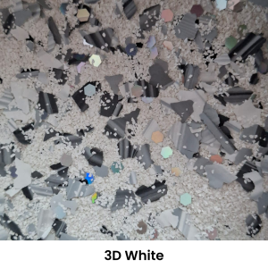 Decorative Floor Flakes - 3D White