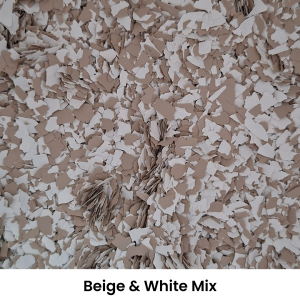 Decorative Floor Flakes - Beige & White Mix