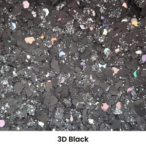 Decorative Floor Flakes - 3D Black