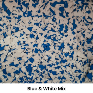 Decorative Floor Flakes - Blue & White Mix