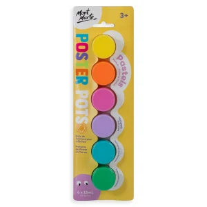 Mont Marte Poster Pots 6pc x 15ml - Pastels