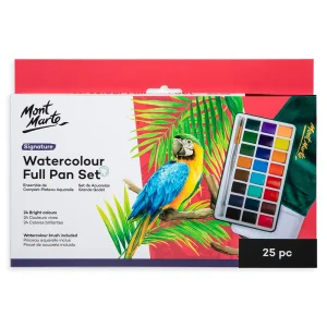 Mont Marte Watercolour Full Pan Set 25pc in Tin